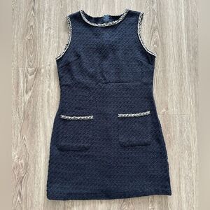 Navy Blue Sleeveless Mini Dress
